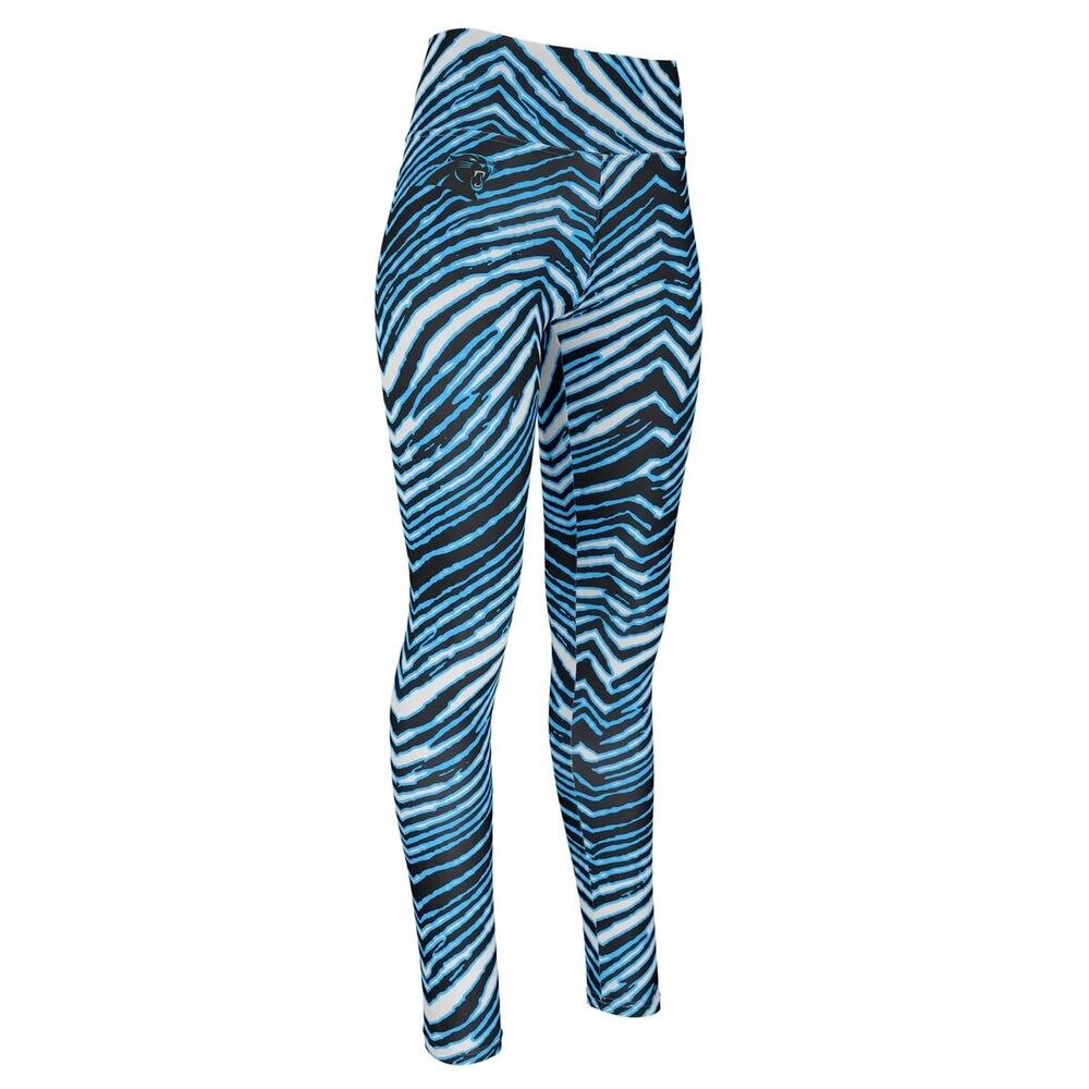 Zubaz NFL Apparel Carolina Panthers Women's Medium Zebra Print Legging NWT